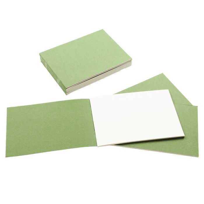 Creative A5 Sketchbook Landscape 140gsm 40 Page - Green - Pack of 10 Creative A5 Sketchbook Landscape 140gsm 40 Page - Green - Pack of 10