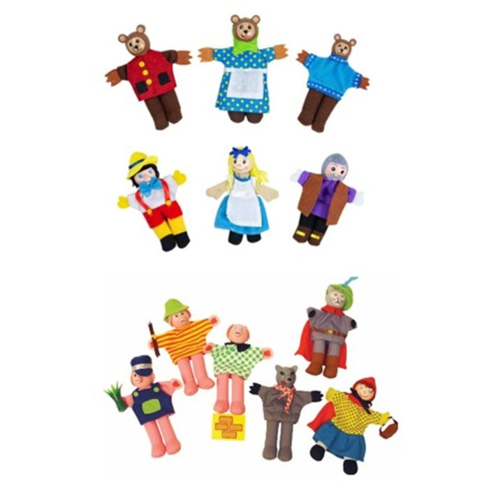 BIGJIGS Toys Storytime Finger Puppets Set