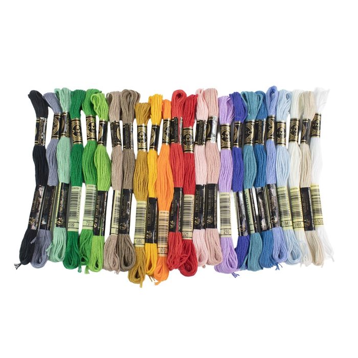 DMC Six Stranded Cotton Assorted Pack of 24 DMC Six Stranded Cotton Assorted Pack of 24