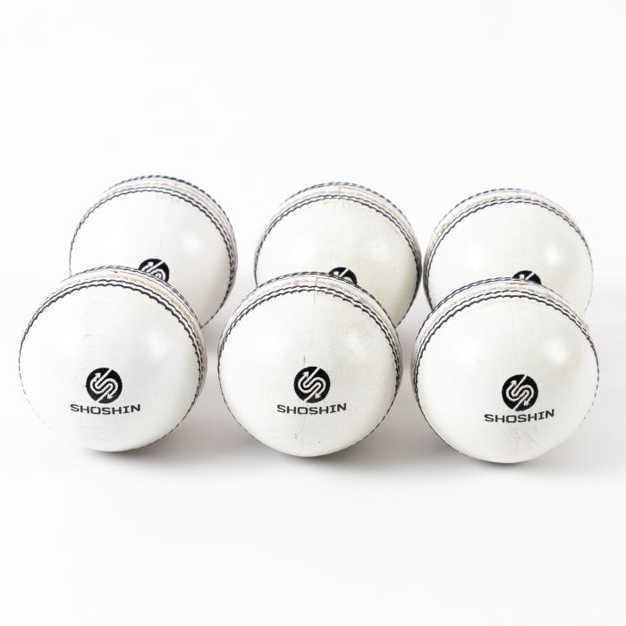 Cricket Ball - White - Senior(5.5oz) - Pack of 6/FREE BALL