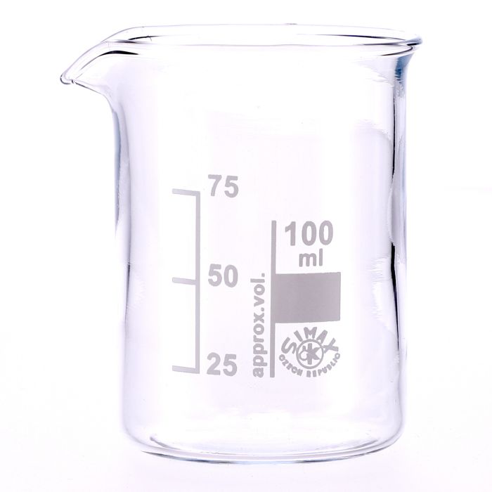 Simax Glass Beaker Squat Form - 100ml - Pack of 10