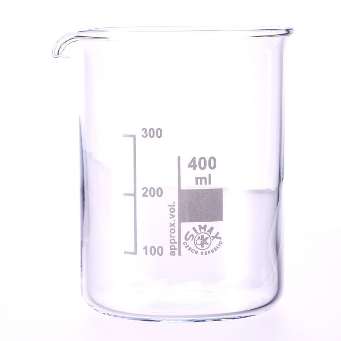 Simax Glass Beaker Squat Form - 400ml - Pack of 10 Simax Glass Beaker Squat Form - 400ml - Pack of 10