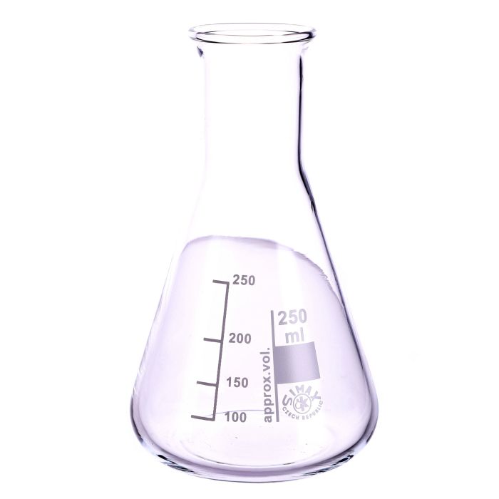 Simax Narrow Mouth Conical Flask - 250ml - Pack of 10 Simax Narrow Mouth Conical Flask - 250ml - Pack of 10