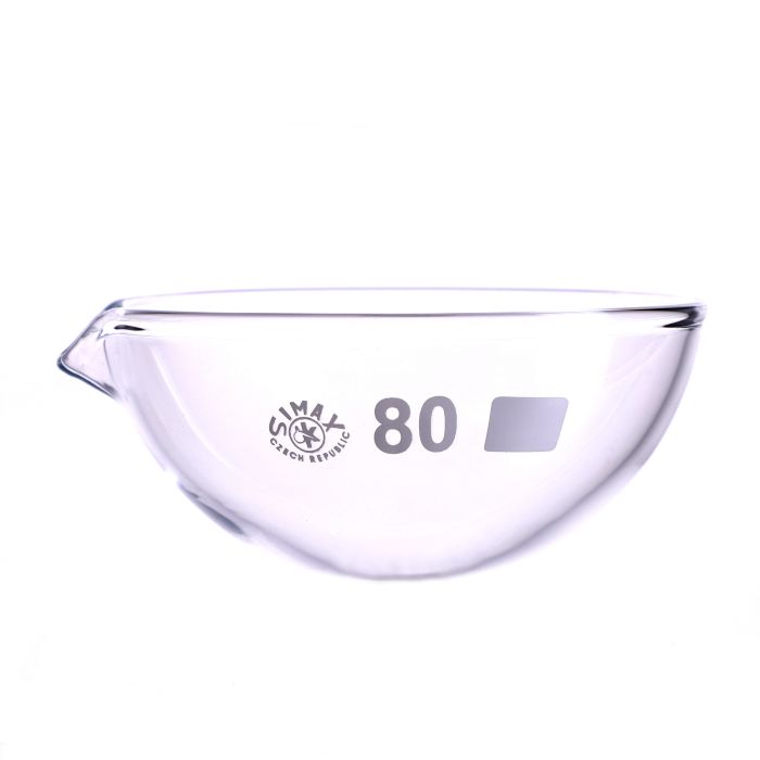 Simax Round Bottom Glass Evaporating Basin - 100ml - Pack of 10 Simax Round Bottom Glass Evaporating Basin - 100ml - Pack of 10