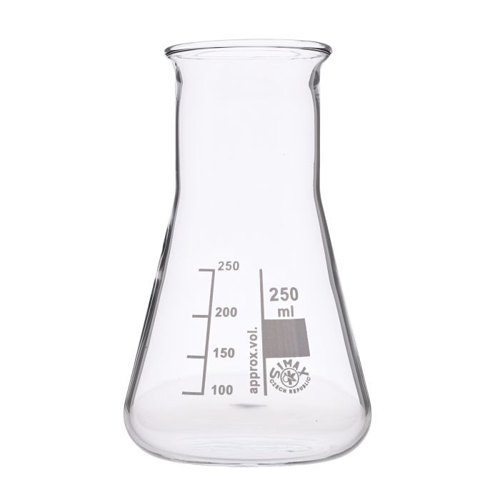 Simax Wide Mouth Conical Flask - 250ml - Pack of 10