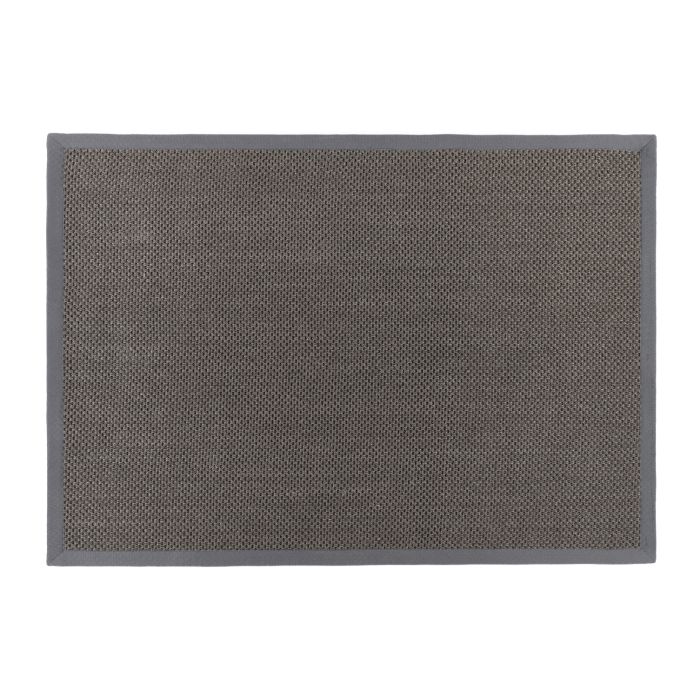 Sisal Border Rugs - Dark Grey