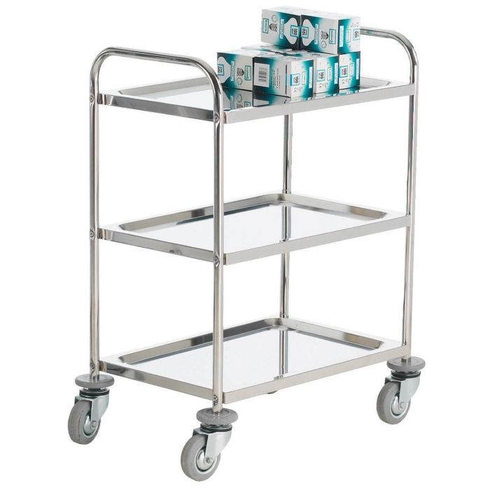 Stainless Steel Shelf Trolley - 3 Shelf