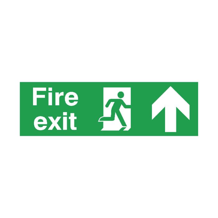 Fire Exit Sign Up 150 x 450mm PVC