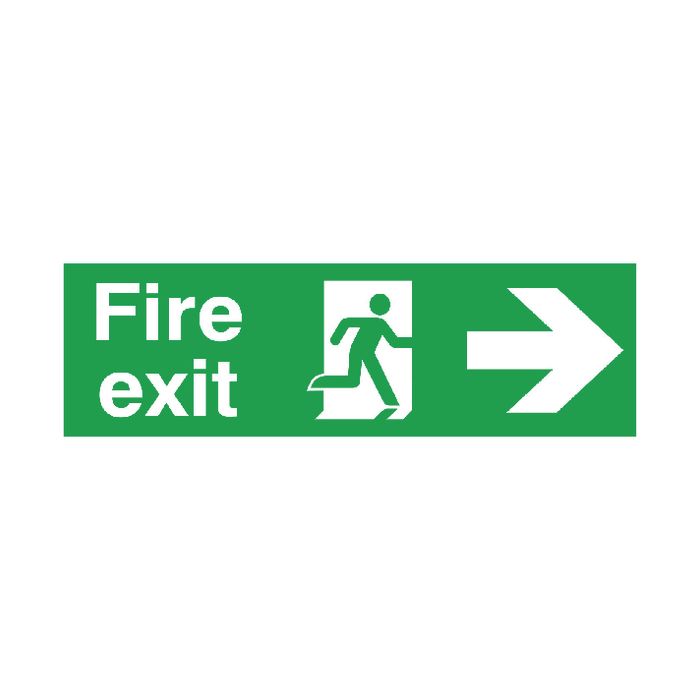 Fire Exit Sign Right 150 x 450mm PVC Fire Exit Sign Right 150 x 450mm PVC