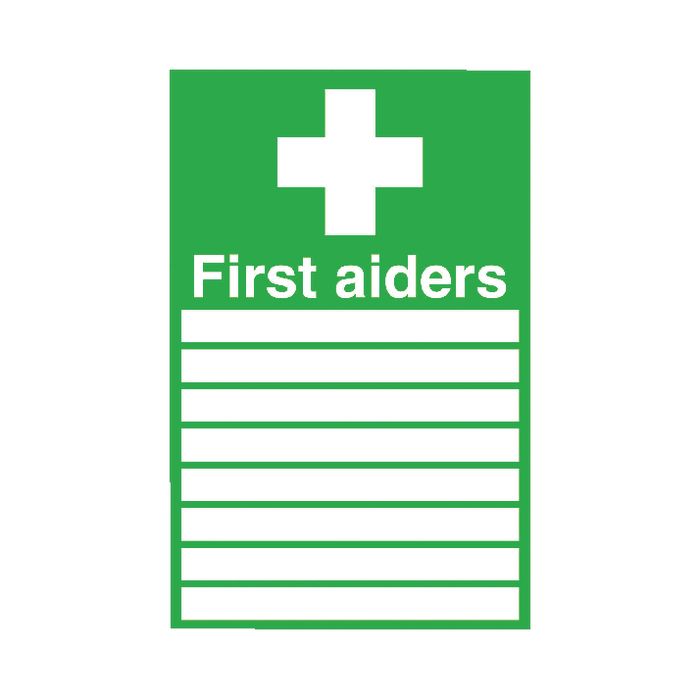First Aiders Sign 300 x 200mm PVC