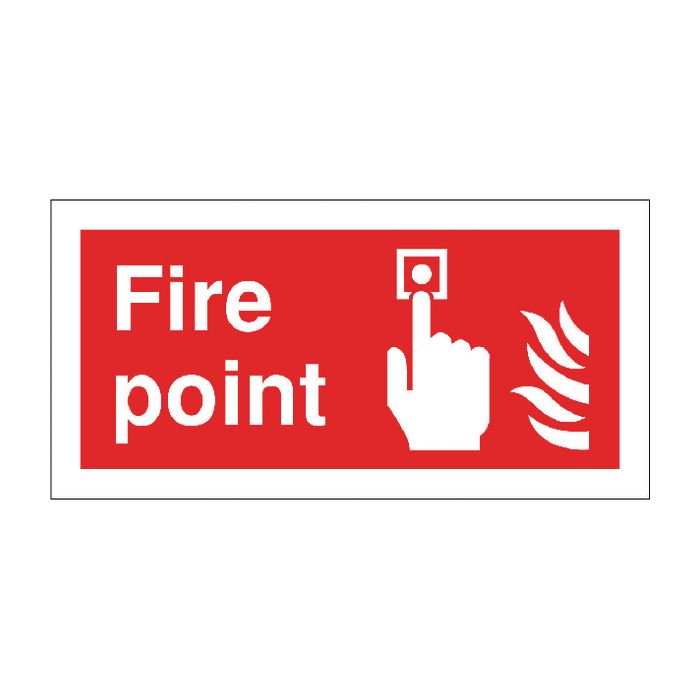Fire Point Sign 100 x 200mm S/A