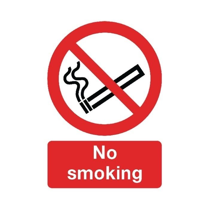 No Smoking Sign A4 PVC
