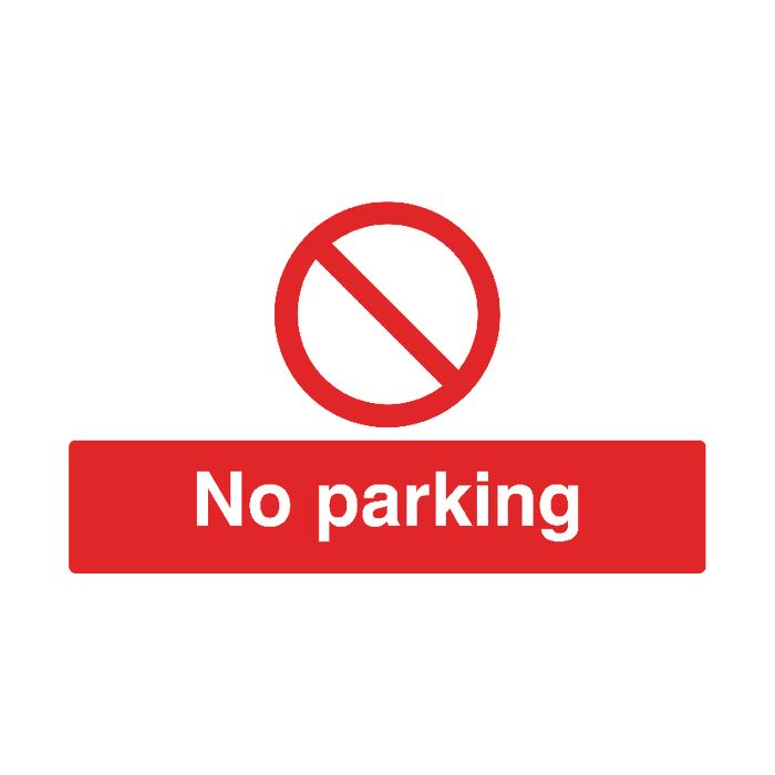No Parking Sign 300 x 500mm PVC