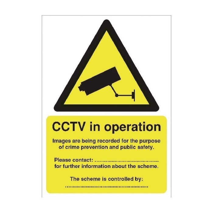 CCTV In Operation Data Protection Act Compliant Sign A5 S/A CCTV In Operation Data Protection Act Compliant Sign A5 S/A
