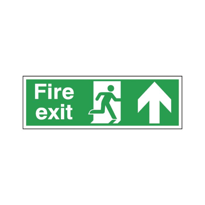 Fire Exit Sign Up 150 x 450mm S/A