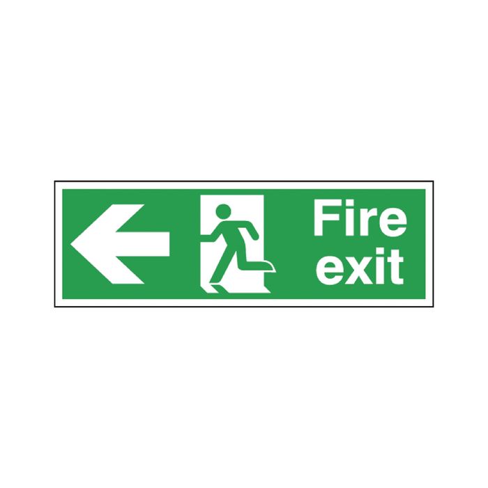 Fire Exit Sign Left 150 x 450mm S/A