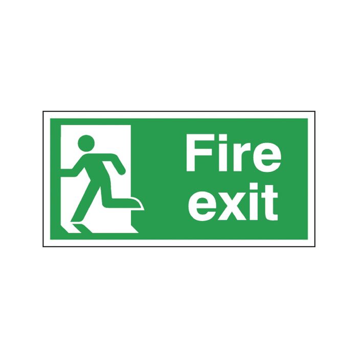 Fire Exit Sign Left 150 x 300mm S/A