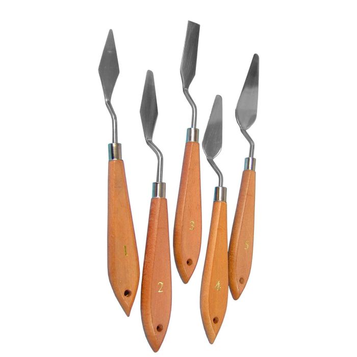 Stainless Steel Palette Knifes - Pack of 5 Stainless Steel Palette Knifes - Pack of 5