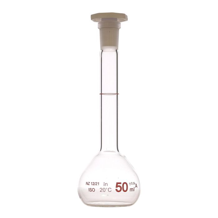 Stoppered Volumetric Flask (Class B) - 50ml - Pack of 2 Stoppered Volumetric Flask (Class B) - 50ml - Pack of 2