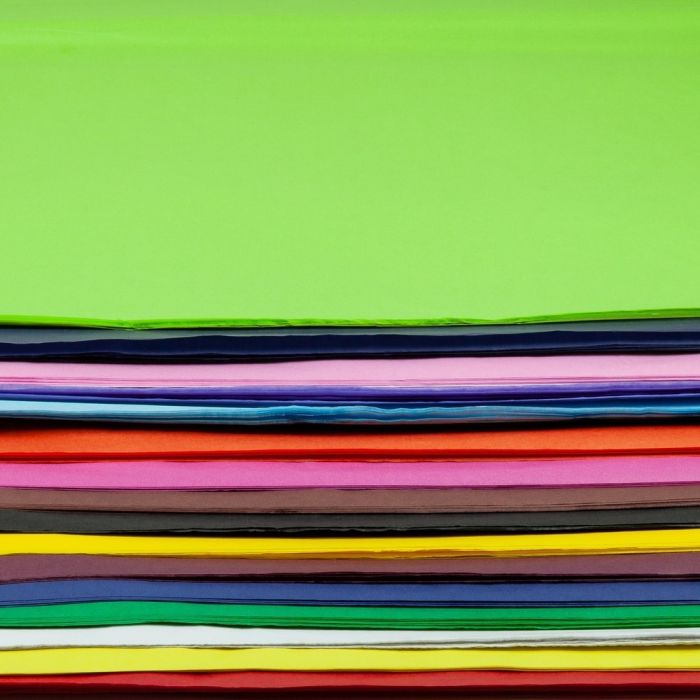 Tissue Paper 450 x 700mm Assorted Colours - Pack of 480 Tissue Paper 450 x 700mm Assorted Colours - Pack of 480