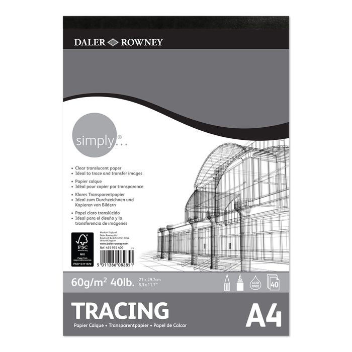 Darler-Rowney Tracing Pad A4 60gsm
