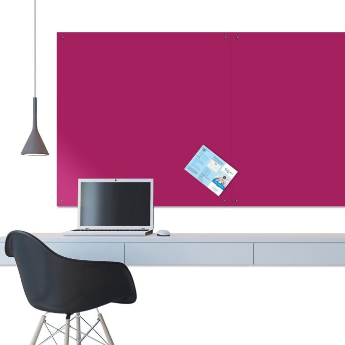 ColourPlus Unframed Felt Noticeboard 900 x 1200mm - Magenta