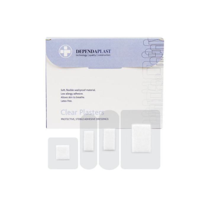 Clear Washproof Plasters Assrtd Box 100