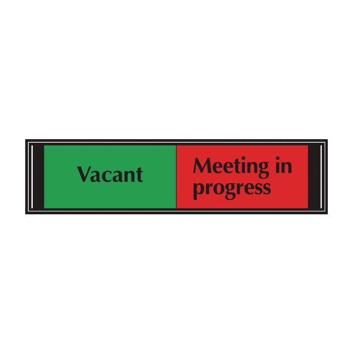 Vacant/Meeting In Progress Sliding Sign 50 x 200mm S/A Vacant/Meeting In Progress Sliding Sign 50 x 200mm S/A