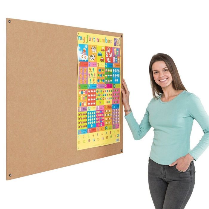Resist-a-Flame Unframed Noticeboard 1200 x 2400mm - Natural