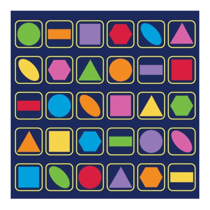 Geometric Shapes 3 x 3m Placemat Carpet