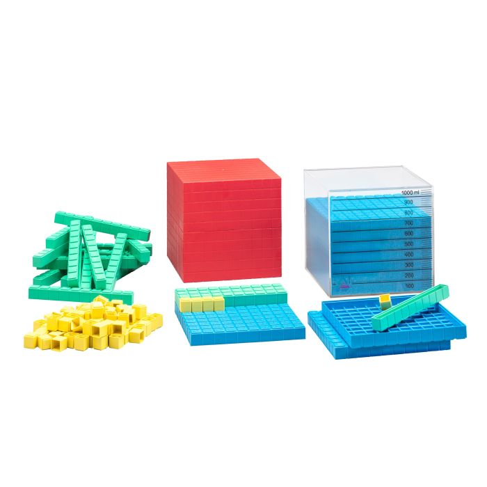 Base Ten Set Up to 1000 - 132 Pieces