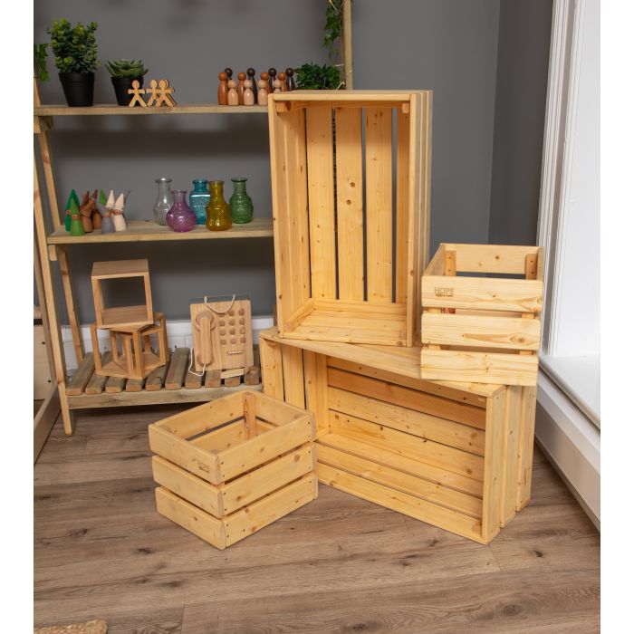 Wooden Crate - Pack of 4 Wooden Crate - Pack of 4
