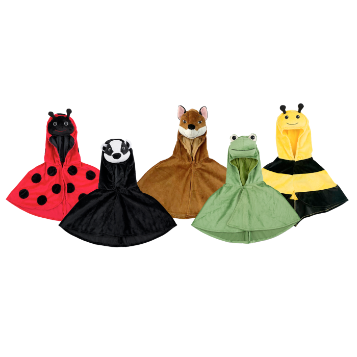 Pretend to Bee Woodland Creatures Cape Set - Set of 5