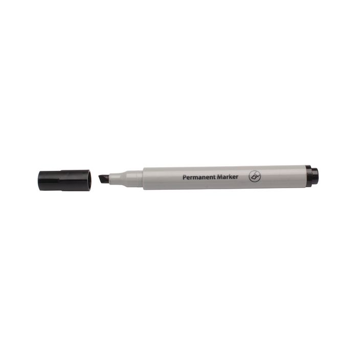 Permanent Markers Chisel Tip - Black - Pack of 10