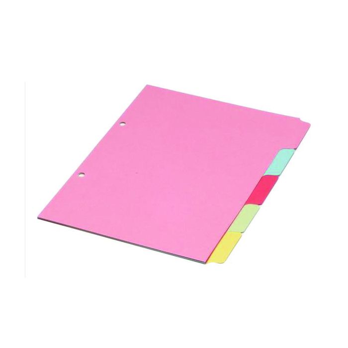 5 Part Coloured Subject Dividers