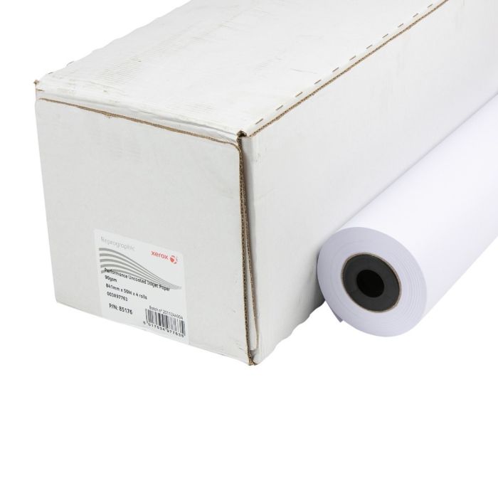 Performance Uncoated Inkjet Paper 90gsm - 841mm x 50m - Pack of 4 Performance Uncoated Inkjet Paper 90gsm - 841mm x 50m - Pack of 4