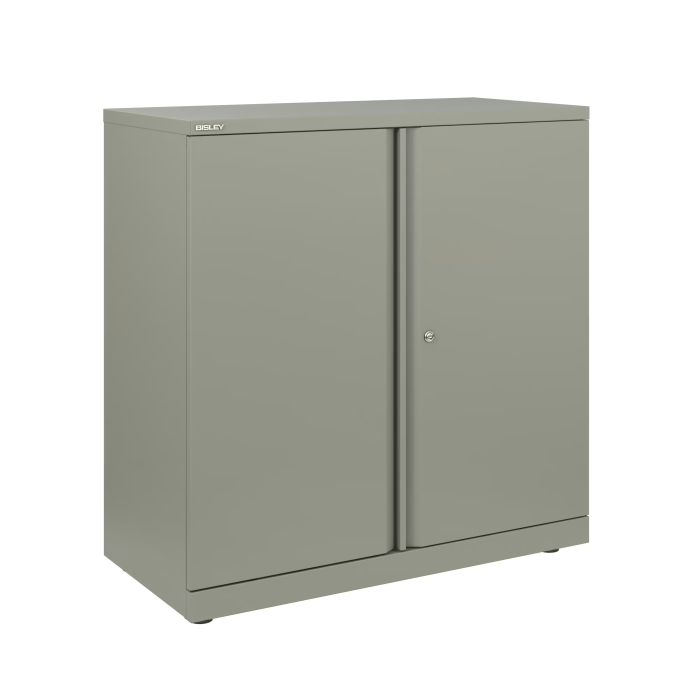 Bisley Essentials Steel Double Door Cupboard H1015mm Silver Bisley Essentials Steel Double Door Cupboard H1015mm Silver