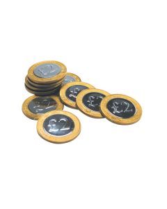 £2 Coins Plastic Play Coins - Pack of 50