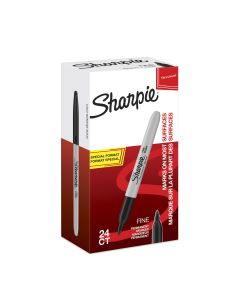 Sharpie Permanent Markers - Fine Tip - Black - Pack of 20 (4 Free)