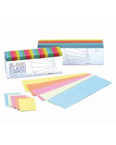 Coloured Blank Flash Cards - 250 Large Cards