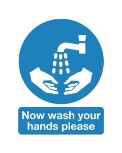 Safety Signs - Wash Hands - 210 x 148mm S/A