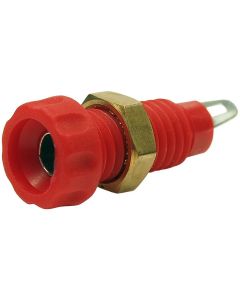 4mm Panel Mounting Socket - Red - Pack of 10