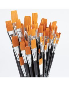 Artist Flat Synthetic Brush Bulk Pack