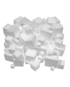 Polystyrene Squares - Assorted Sizes - Pack of 100