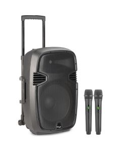 Stagg 12in Trolley Speaker with 2 Microphones