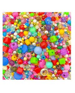 Plastic Beads Assorted - 450g