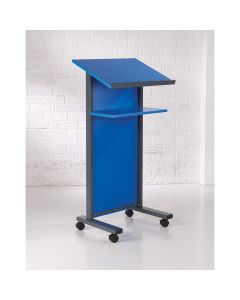 Coloured Panel Front Lectern - Blue