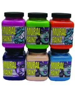Mural Paint Set 500ml Bright Colours - Pack of 6