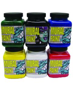 Mural Paint Set 500ml Primary Colours - Pack of 6