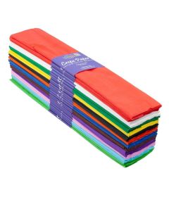 Crepe Paper 500mm x 3m - Assorted Colours - Pack of 25